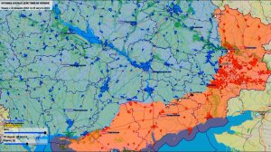 Карта боевых действий на Украине и в России с март 2022 по август 2023 года. Хронология событий