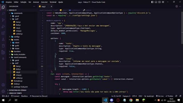 Discord.js V14 - Say & EmbedSay commands - 03