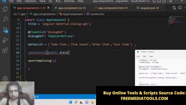 Angular 14 Project to Show List Data in Material Dialog Popup Window on Button Click in TypeScript смотреть онлайн
