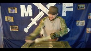 Складной нож КУГУАР в стали D2  фирмы НОКС. Выживание.Тест№6