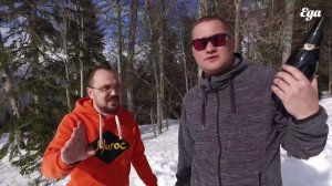 Как открыть шампанское бокалом или айфоном. Сабраж в горах