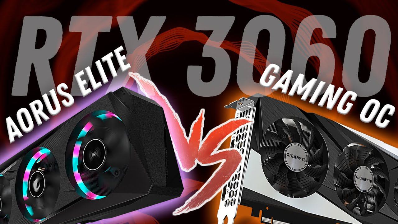 Сравнили видеокарты RTX 3060 LHR Aorus Elite vs RTX 3060 12Gb Gaming OC от GIGABYTE. Разборка