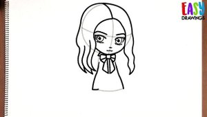 How to draw MEGAN the doll