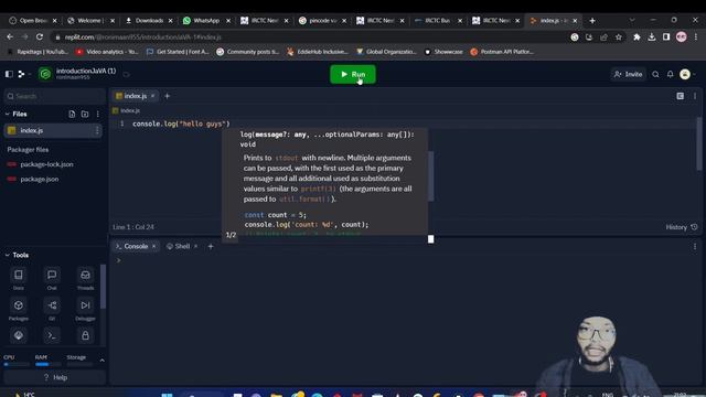 Replit js | js tutorial