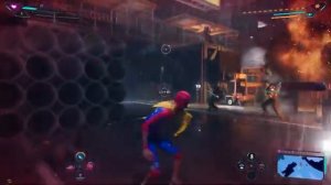 Играю в человека паука на приставке