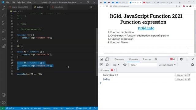 Function Expression VS Function declaration JavaScript. Особенности объявления функций