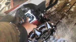 На китайском снегоуборщике двигатель лягается,вырывает кикстартер из рук Регулировка клапанов