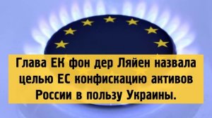 Глава ЕК фон дер Ляйен назвала целью ЕС конфискацию активов России в пользу Украины.mp4