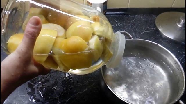 Как закатать яблочный компот на зиму!!!