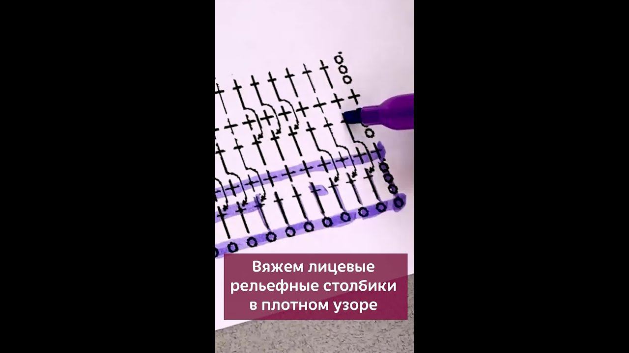 Нажмите на моё фото,перейдите по ссылке в шапке профиля✅Рельефные лицевые столбики #вязание