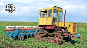 Старый гусеничный трактор Т-70С - междурядная обработка как в советское время!