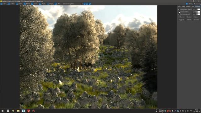 13 настройки травы и камней 3ds max 2021 лес в 360 3ds max 3d max 2021 3д дизайн ландшафт смотреть онлайн