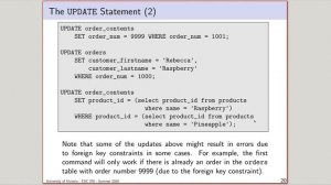 Database Systems - Lecture 16.1 - Database Modifications