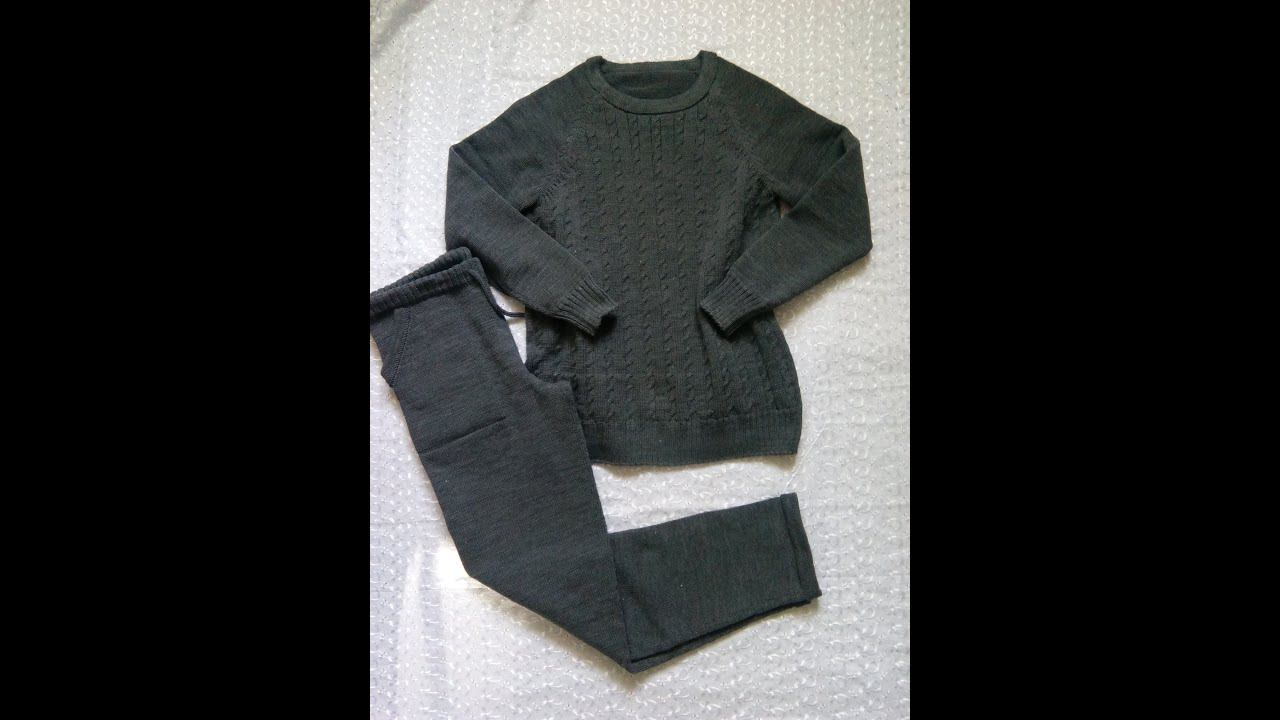 Спортивный вязаный костюм. Часть 2 штаны. смотреть онлайн