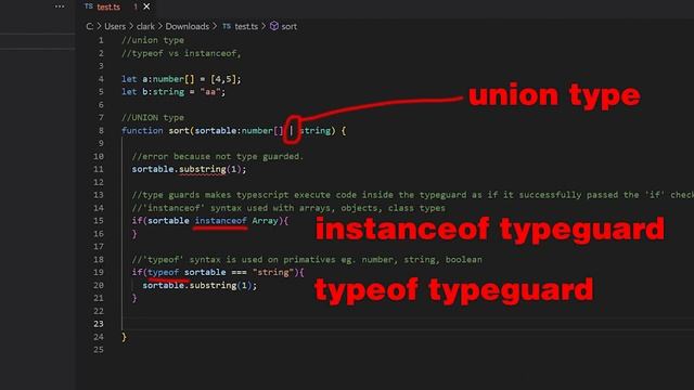 TYPESCRIPT - 09 - Unions and typeguards смотреть онлайн