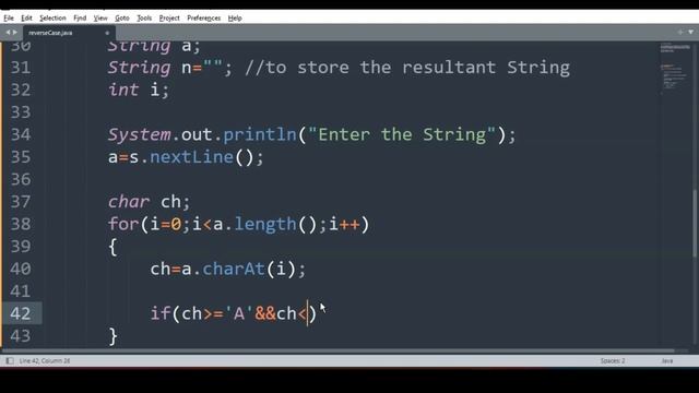 String with uppercase and lowercase letters reversed ||STRING HANDLING