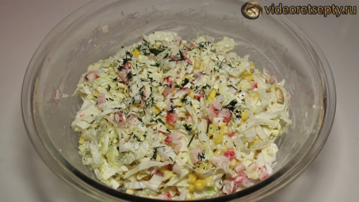 Салат с крабовыми палочками / Salad with crab sticks