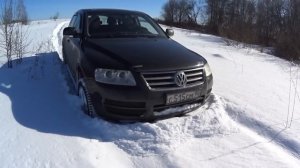 Volkswagen Touareg по зимнему бездорожью