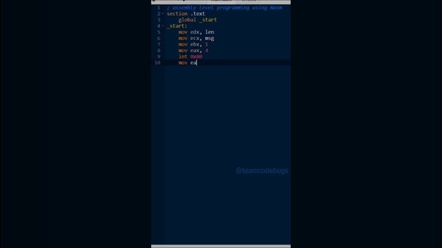 Hello World in Assembly Language | Programming | Coding #coding #programming #language