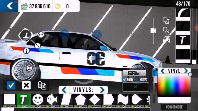 Как сделать топ винил на BMW E36 в car parking multiplayer
