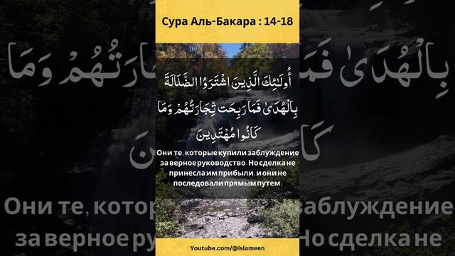 Сура Аль-Бакара : 14-18, арабский текст #каран #коран #бакара #viral