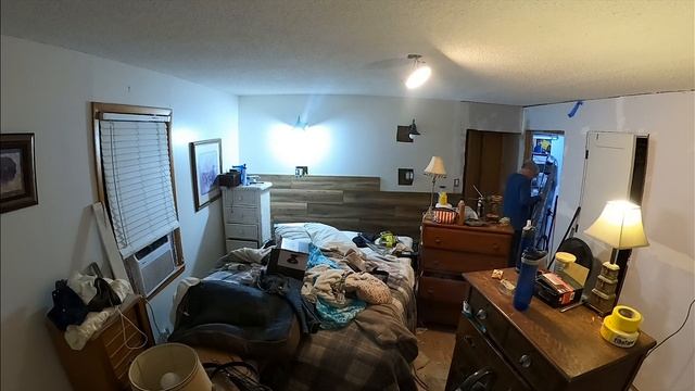 We Built a Wall in our Bedroom out of Laminate Flooring. Episode127