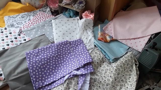 Хлопковые и атласные ткани набор 3. Для игрушек и декора. смотреть онлайн