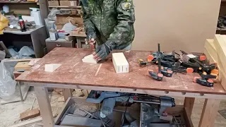 Как просто сделать подставку для ножей из дерева