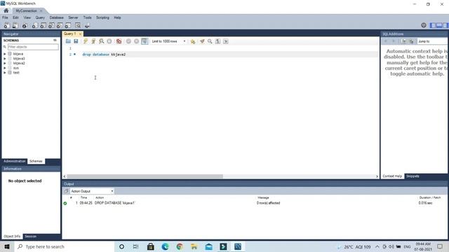 How to Drop a Schema using MySQL Workbench & command line? | MySQL Workbench Tutorial