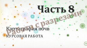 Курсовая работа по картографии почв. Часть 8.