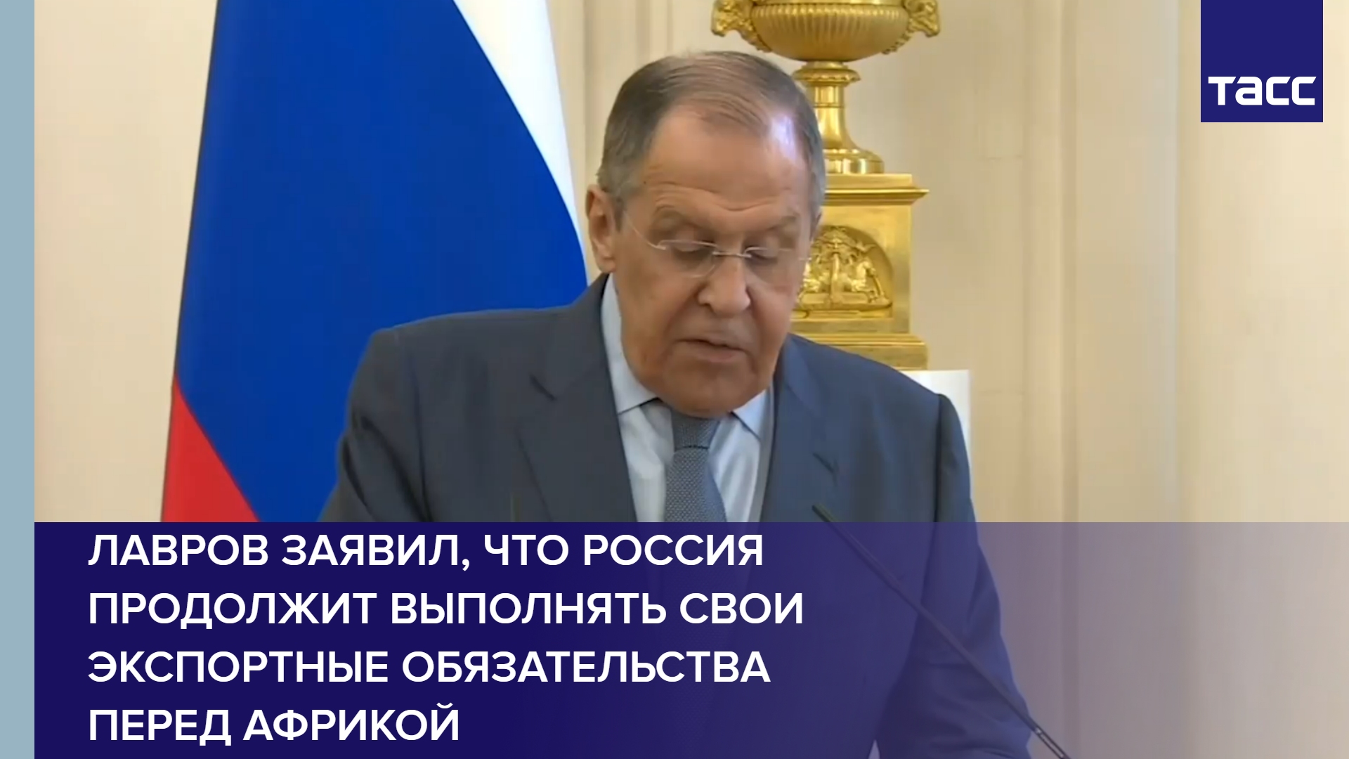 Лавров заявил, что Россия продолжит выполнять свои экспортные обязательства перед Африкой