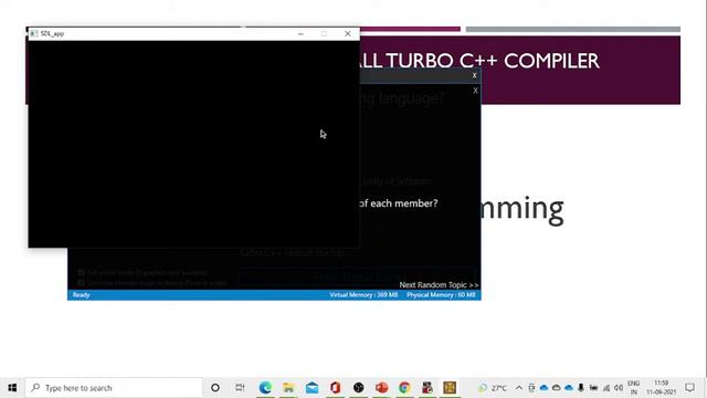 How to download, install and test  Turbo C++ compiler