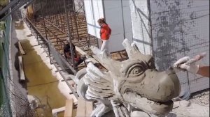 как  сделать  скульптуру  дракона  из  арт  бетона,  мастер  класс