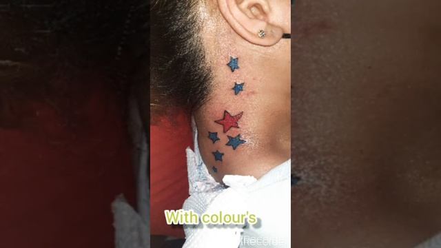 Seven stars #tattoo on the neck #shorts