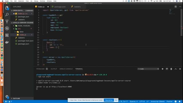 Setup GraphQL Server Using Apollo Server смотреть онлайн