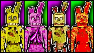 СПРИНГТРАП vs ТОКСИЧНЫЙ СПРИНГТРАП vs СКРАПТРАП vs ОГНЕННЫЙ СПРИНГТРАП в Майнкрафт МАЙНКРАФТ фнаф