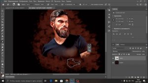 How easy it is to make an exclusive art male art portrait in Photoshop.