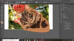 открытка на новый год 2022 иллюстрация в Adobe Illustrator, Illustrator, спид арт, speed art