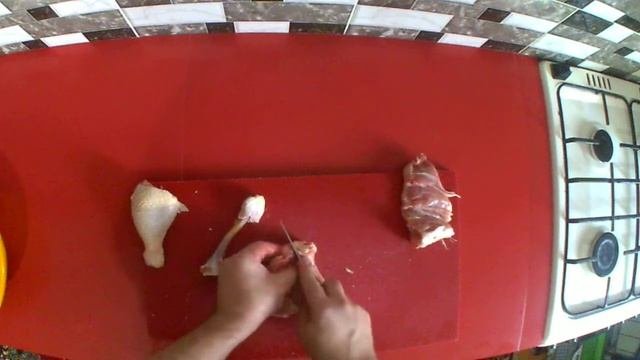 обвалка куриной голени