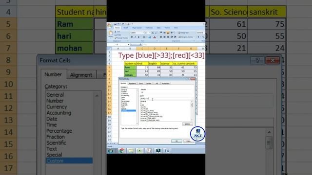 Custom Formatting In Excel ||  Nci Technology