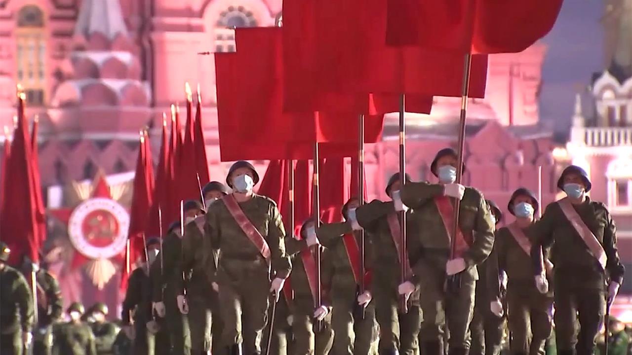 На Красной площади состоялась первая ночная тренировка парада Победы