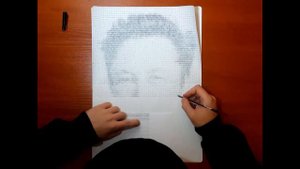 Elon Musk нарисован с 13,522 барами - Time Lapse