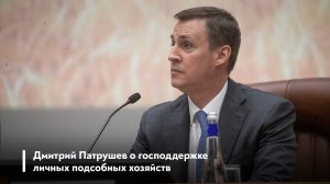 Глава Минсельхоза Дмитрий Патрушев о господдержке личных подсобных хозяйств