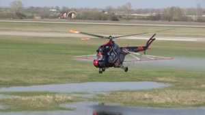 PZL-Świdnik Mi-2 spraying system test with water