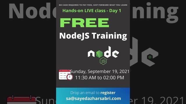 NodeJS day 1, grab the chance to learn web and REST API in NodeJS.