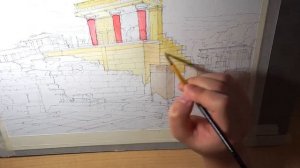 Monuments in Watercolor Ep # 05 Knossos Palace (Crete, Greece)