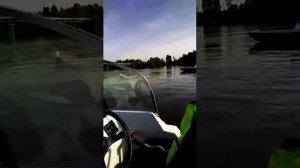 Лодка пингвин.Первый заезд.