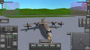 Turboprop flight simulator : Flying VTOL- vertical take off and landing plane