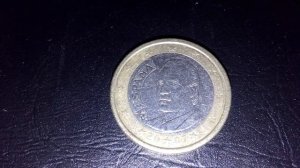 Обзор монеты Испании 1 евро 2007 года выпуска !!!