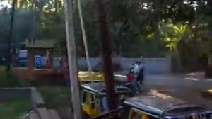 leaving arpora temple rickshaw goa india